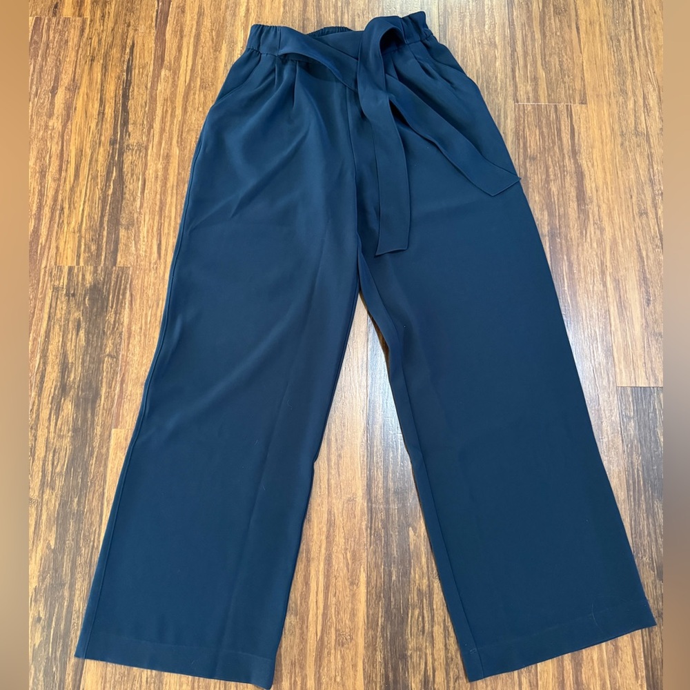lululemon athletica Wide Leg Tie-Waist Pants in Navy